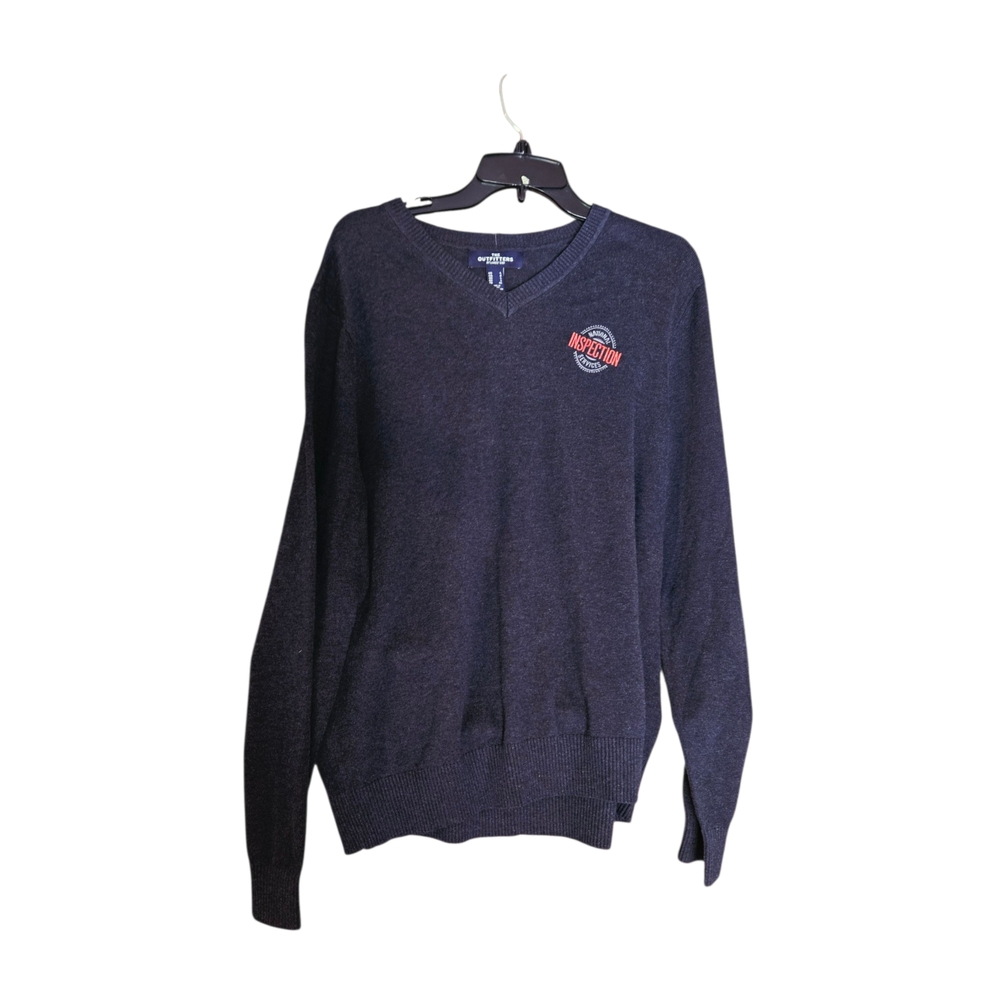 The Outfitters By Lands' End Men's Dark Blue V-Neck Sweater